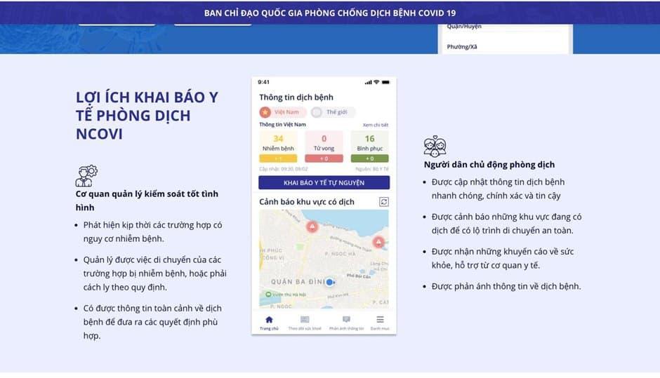 Đồng lòng chống dịch: Khai báo y tế tự nguyện qua ứng dụng NCOVI 