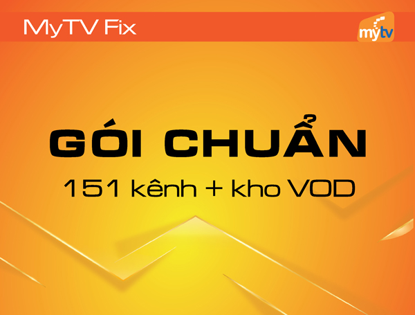 Gói MyTV Fix chuẩn cung cấp 151 kênh HD và SD với nhiều ưu đãi.