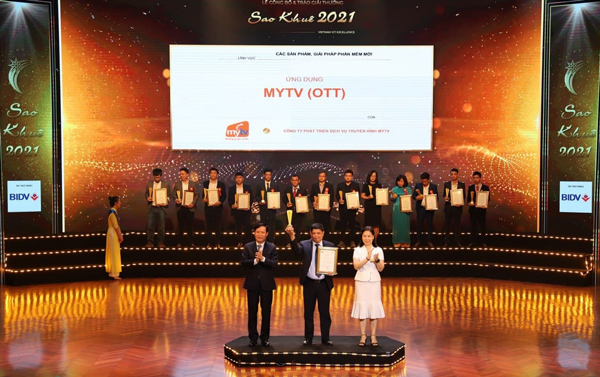 trao giải thưởng cho myTV