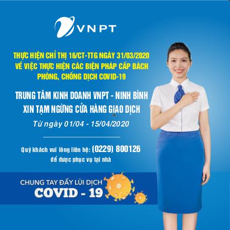 VNPT Ninh Bình thông báo tạm ngừng cửa hàng giao dịch cấp 3 tại địa bàn Ninh Bình