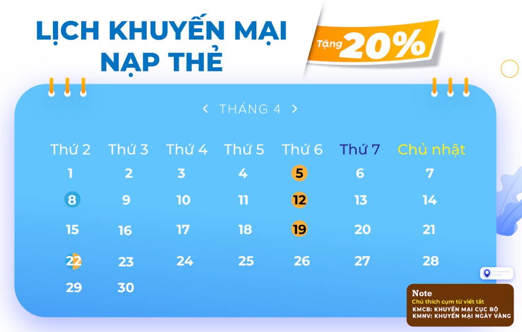 Nhận ngay ưu đãi cùng khuyến mại nạp thẻ VinaPhone tháng 4/2024