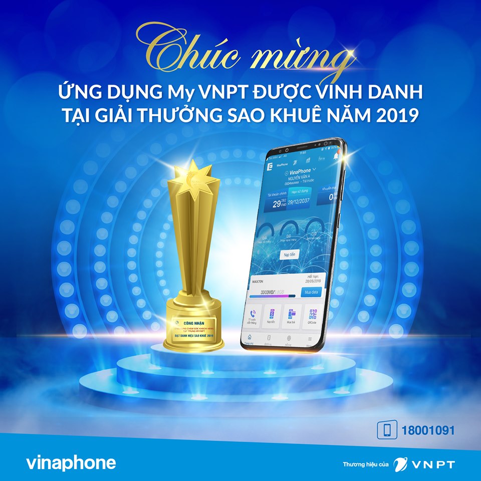 🎆🎆🎆 Ứng dụng My VNPT được vinh danh cùng giải thưởng Sao Khuê năm 2019