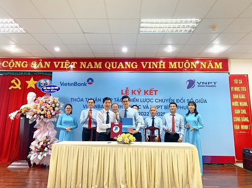 VNPT và VietinBank Bình Phước ký Thoả thuận hợp tác toàn diện về Chuyển đổi số giai đoạn 2022-2026