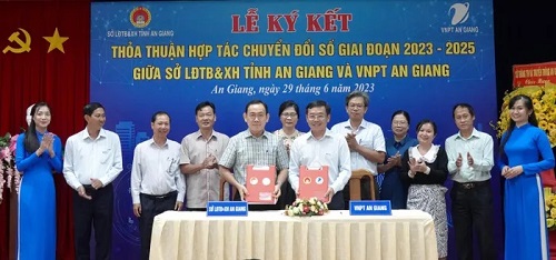 VNPT ký hợp tác chuyển đổi số với Sở Lao động- Thương binh và Xã hội tỉnh An Giang