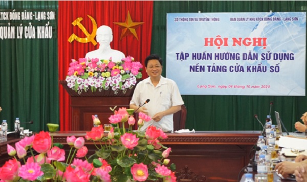 Lạng Sơn tổ chức hội nghị tập huấn sử dụng Nền tảng cửa khẩu số