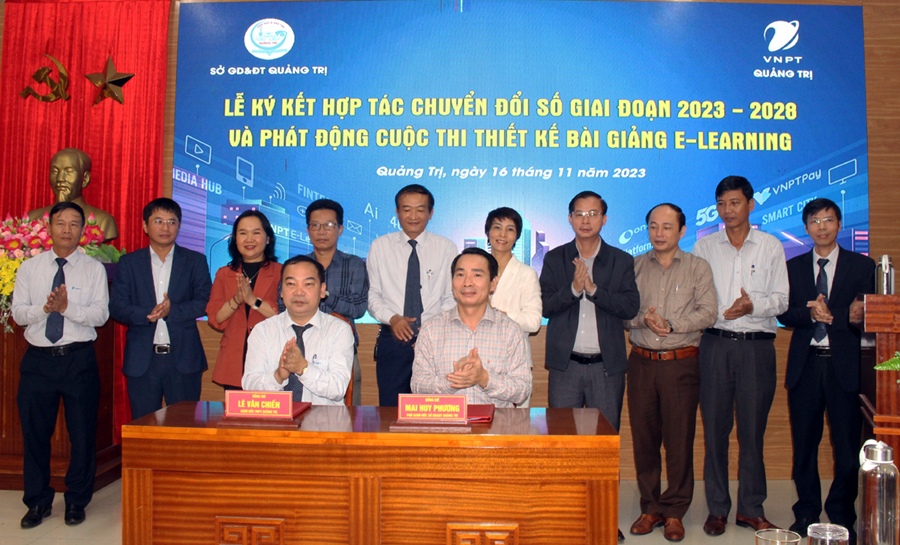 VNPT signs digital transformation cooperation agreement with Quang Tri Department of Education & Training