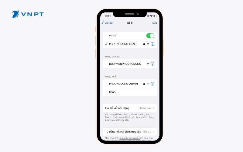 Kết nối iPhone với wifi hoặc 3G/4G