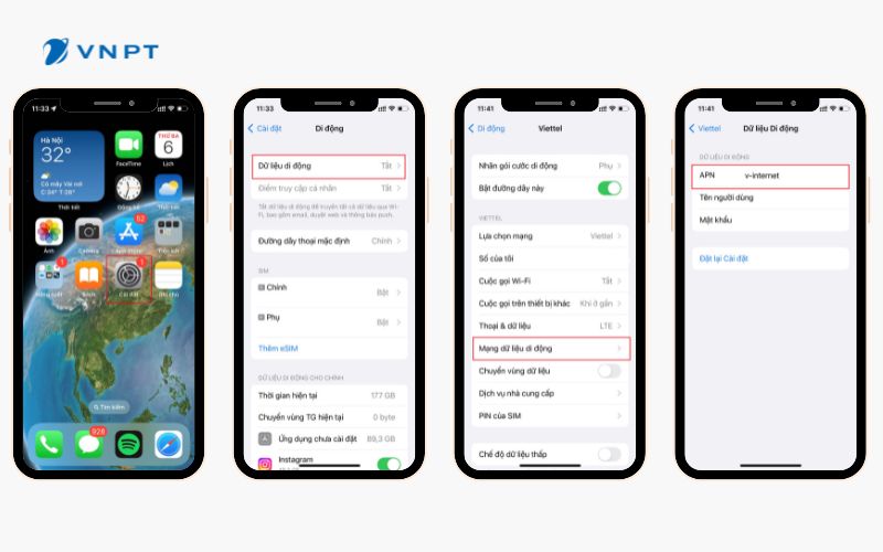 Các bước cài APN trên iOS