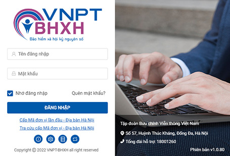 Truy cập vào phần mềm VNPT-BHXH