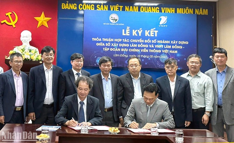 VNPT cooperates to digitally transform Lam Dong construction industry