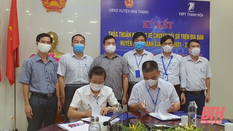 UBND huyện Như Thanh và VNPT Thanh Hoá ký kết thỏa thuận hợp tác về chuyển đổi số