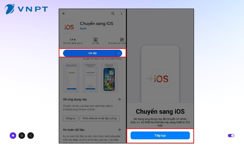 Tải và cài đặt ứng dụng Move to iOS trên thiết bị Oppo của bạn