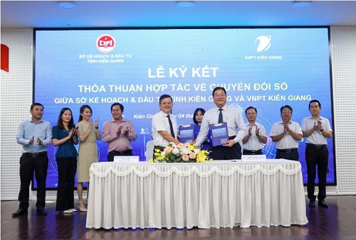 VNPT ký kết hợp tác về chuyển đổi số với Sở Kế hoạch và Đầu tư tỉnh Kiên Giang