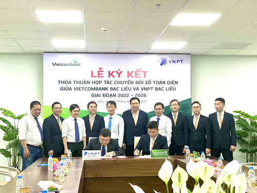 VNPT hợp tác toàn diện, chuyển đổi số cho Vietcombank tại Bạc Liêu