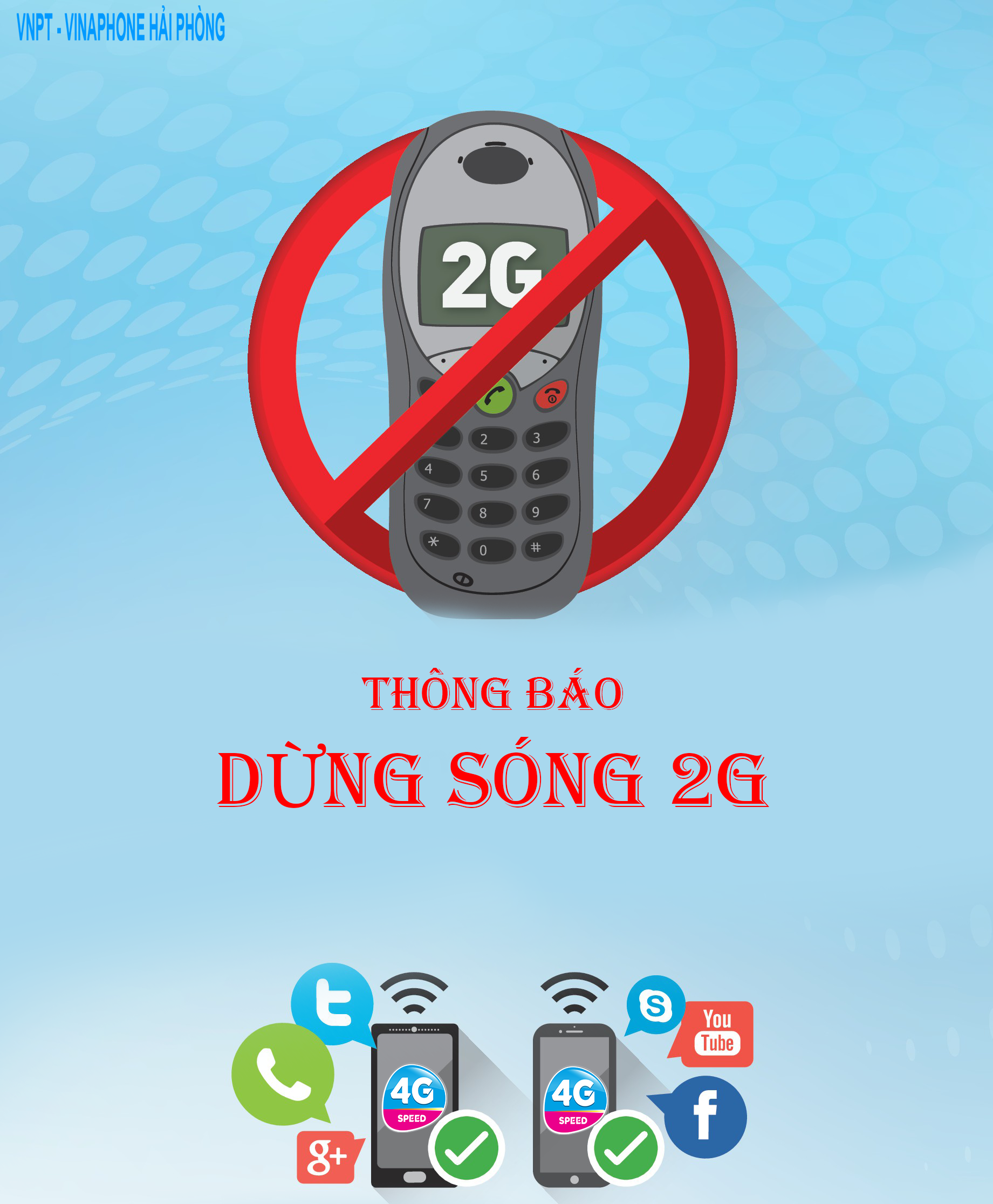 Dừng sóng 2G và triển khai đổi sim 2G, 3G lên sim 4G.