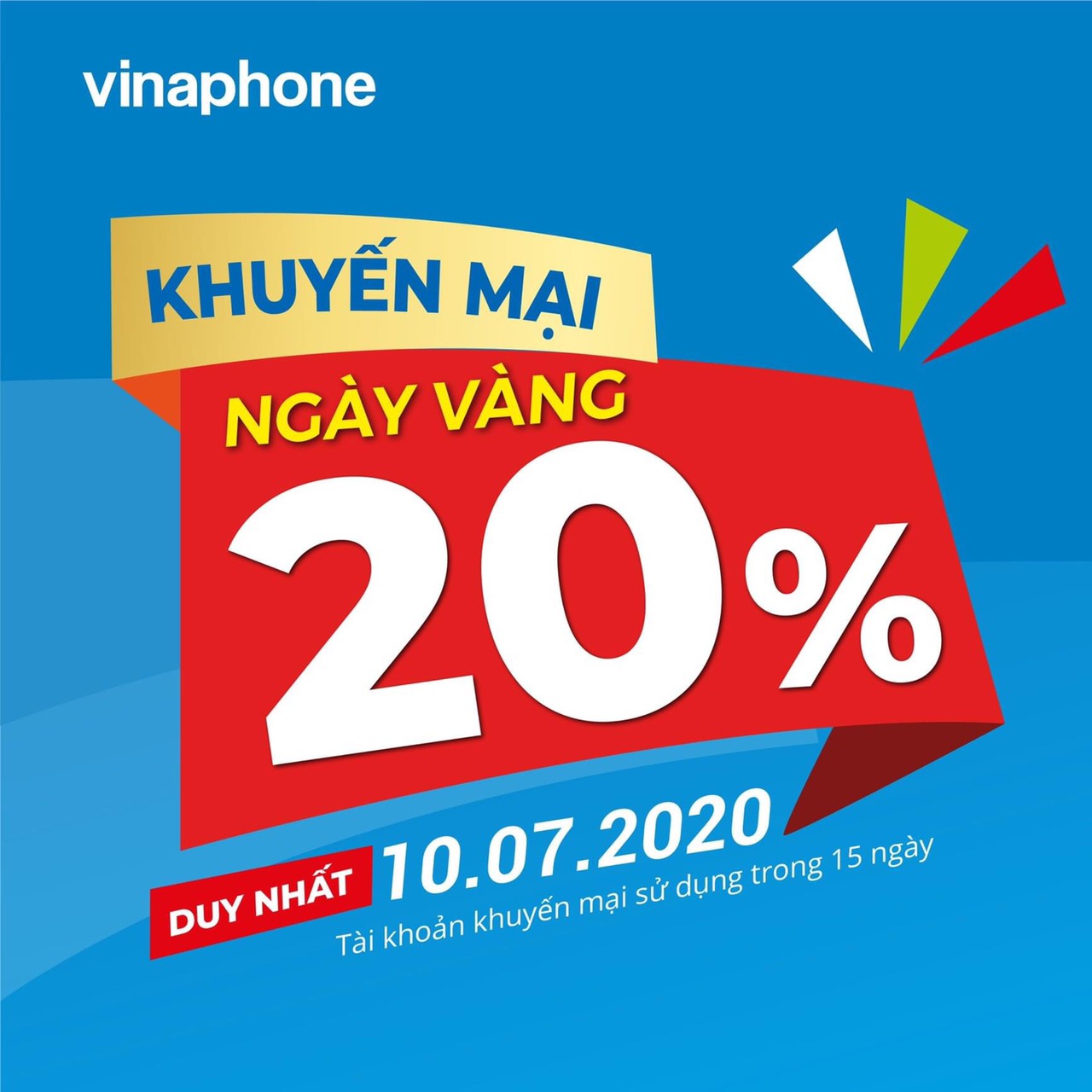 NGÀY VÀNG VINA - NẠP NGAY KẺO LỠ!!! ‼️ Duy nhất trong ngày 10/07/2020, VinaPhone