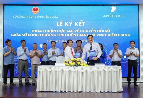 VNPT và Sở Công Thương tỉnh Kiên Giang ký hợp tác chuyển đổi số