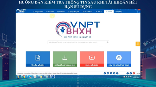 giao diện phần mềm BHXH VNPT phiên bản 5.0