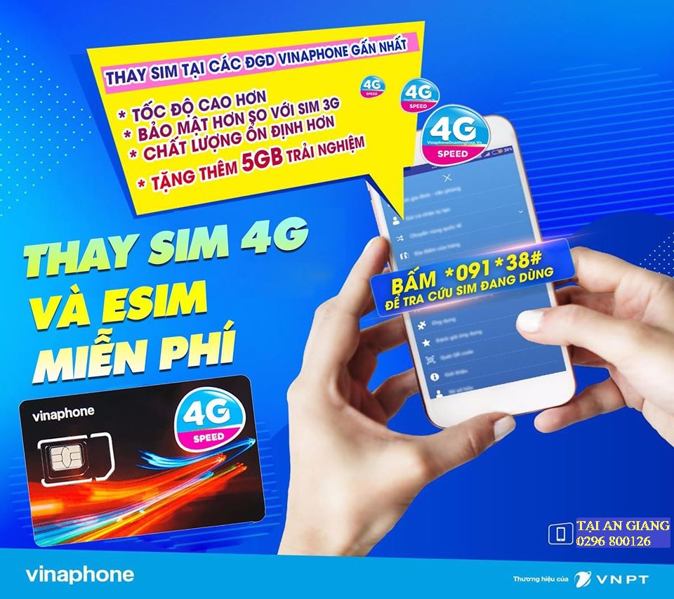 ĐỔI SIM 4G VINAPHONE MIỄN PHÍ