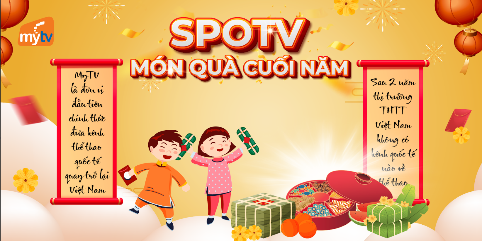 Kênh thể thao SPOTV và SPOTV2 lên sóng truyền hình MyTV