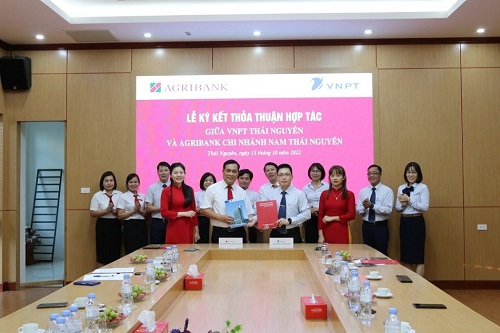 VNPT ký kết Thỏa thuận hợp tác với Agribank Nam Thái Nguyên