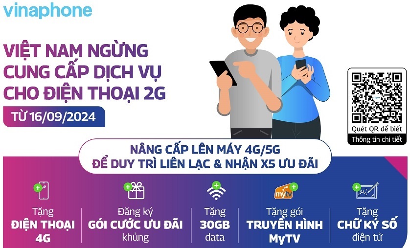 VinaPhone hỗ trợ khách hàng nâng cấp điện thoại 4G miễn phí