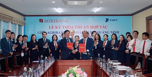 VNPT ký kết thỏa thuận hợp tác với Agribank tỉnh Quảng Ninh