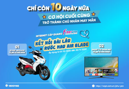 CƠ HỘI CUỐI CÙNG TRỞ THÀNH CHỦ NHÂN MAY MẮN RƯỚC MAU AIR BLADE