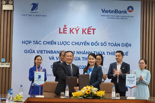 VNPT và Ngân hàng VietinBank Thừa Thiên Huế ký kết hợp tác Chuyển đổi số toàn diện