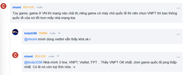 review của khách về mạng VNPT