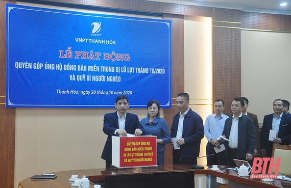 VNPT Thanh Hoa donates 550 million VND for the poor people stricken by flood
