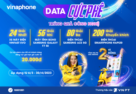 Chúc mừng KH trúng thưởng CTKM Data cực phê - Trúng quà công nghệ tuần 3,4