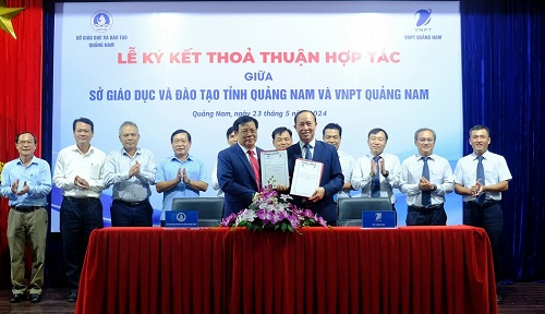 VNPT and Quang Nam Department of Education and Training sign digital transformation cooperation agreement