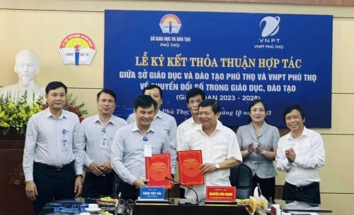 Phu Tho Department of Education and Training cooperates with VNPT to promote digital transformation
