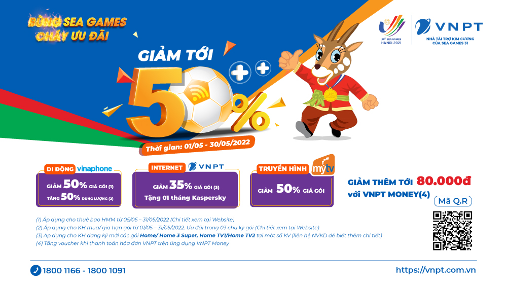 VNPT tưng bừng ưu đãi chào đòn SEA Games 31