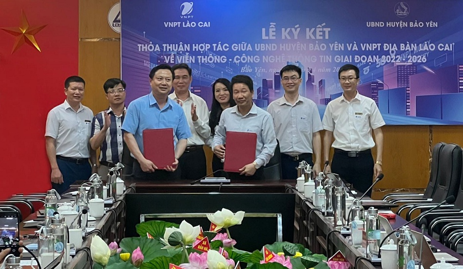 VNPT và huyện Bảo Yên, Lào Cai ký kết thỏa thuận hợp tác về chuyển đổi số