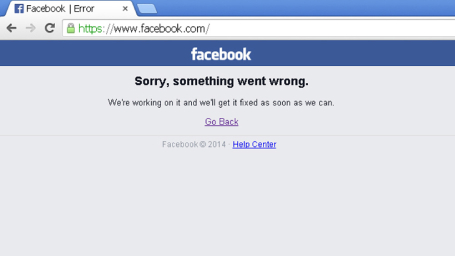 Facebook bị lỗi hệ thống