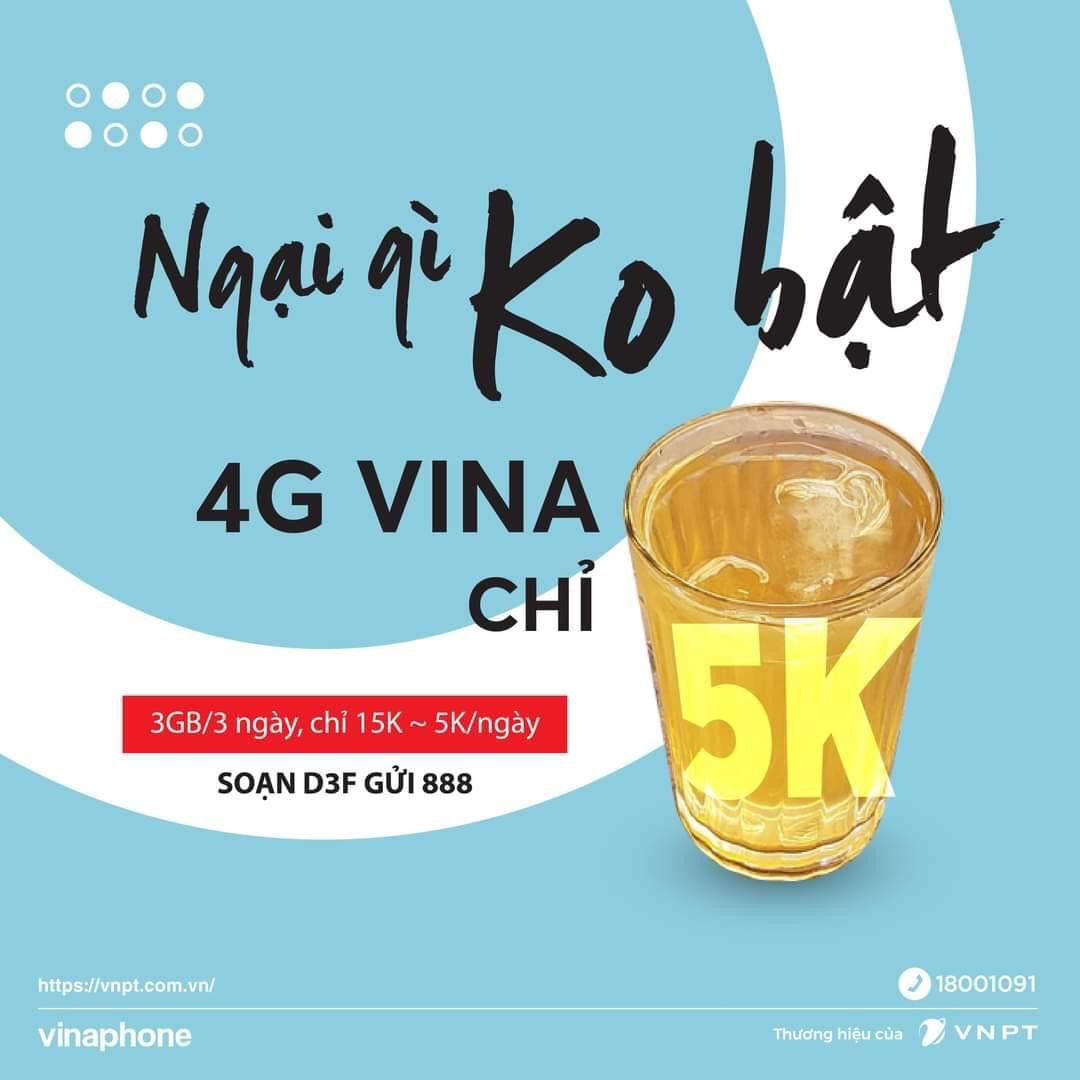 NGẠI GÌ KHÔNG BẬT 4G VINA - CHỈ 5K