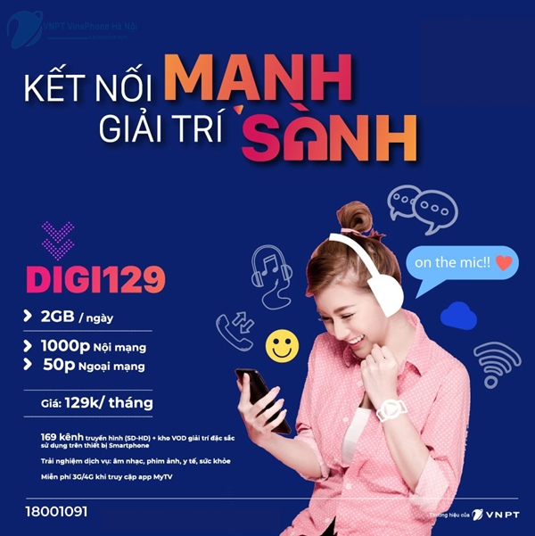 Mách bạn gói cước DIGI129 VinaPhone với ưu đãi “3 in 1” hấp dẫn