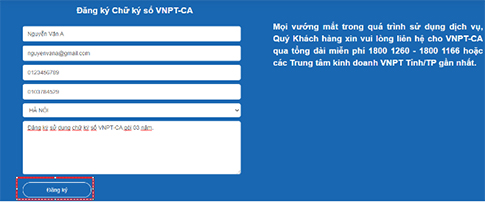 Hướng dẫn cách đăng ký chữ ký số VNPT Hà Nội - VNPT