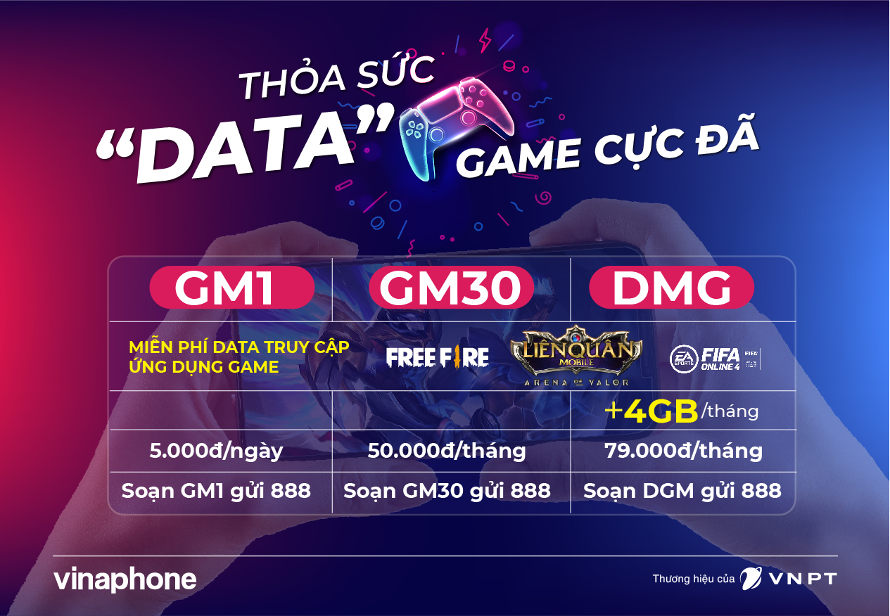 VinaPhone triển khai gói cước mới Data IP Game