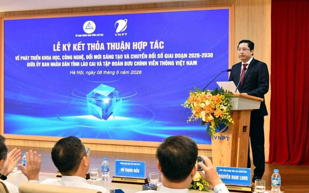 Ông Dương Quốc Huy - Bí thư Tỉnh ủy tỉnh Lào Cai phát biểu tại Lễ Ký kết
