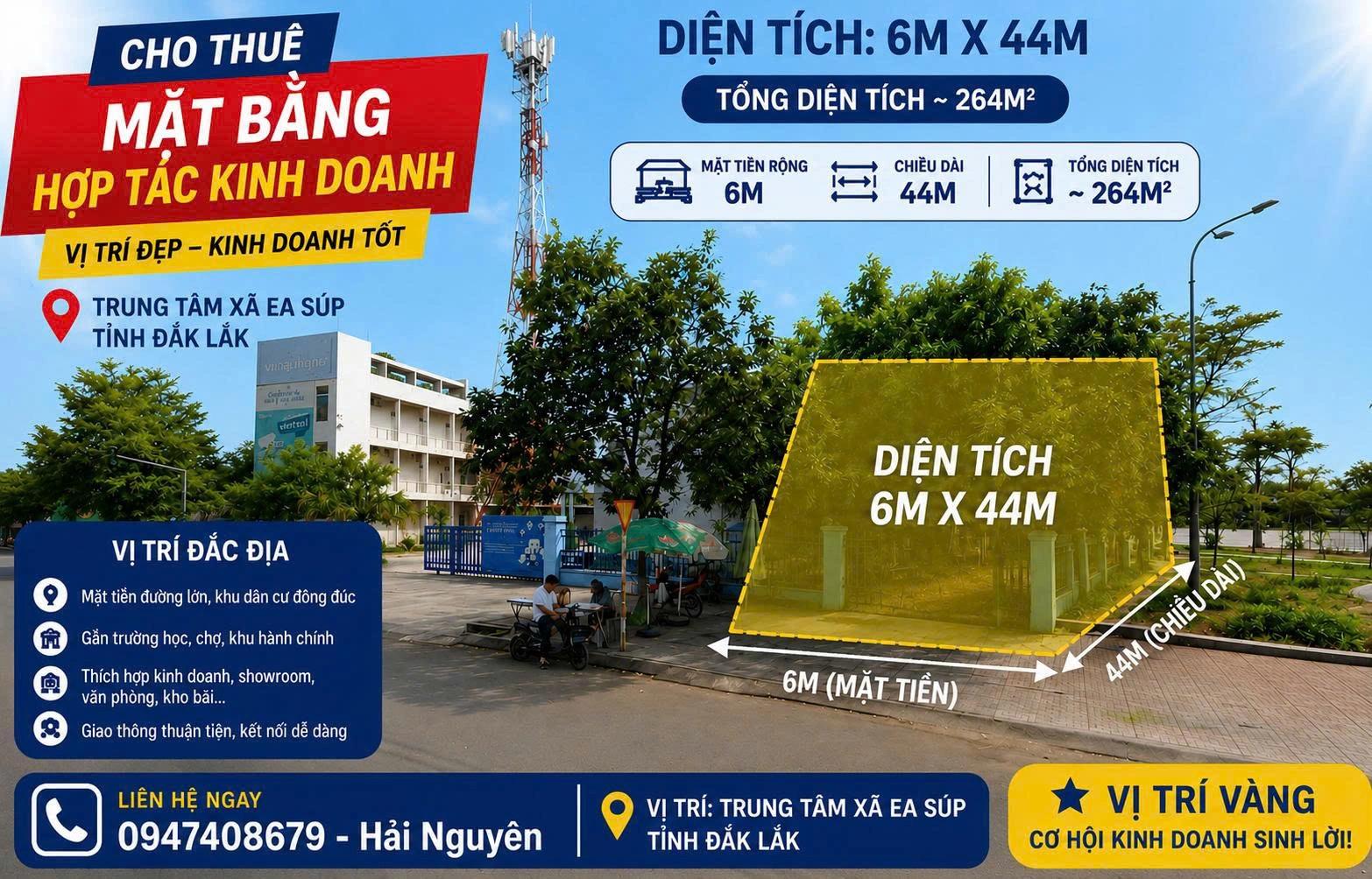 CHO THUÊ MẶT BẰNG HỢP TÁC KINH DOANH